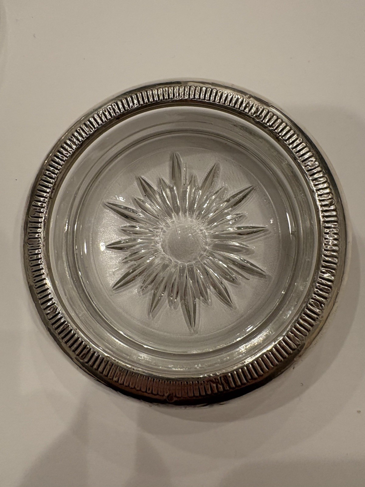 Frank M Whiting Sterling & Crown Sterling Drink Coasters Set of 2 Vintage 1950’s