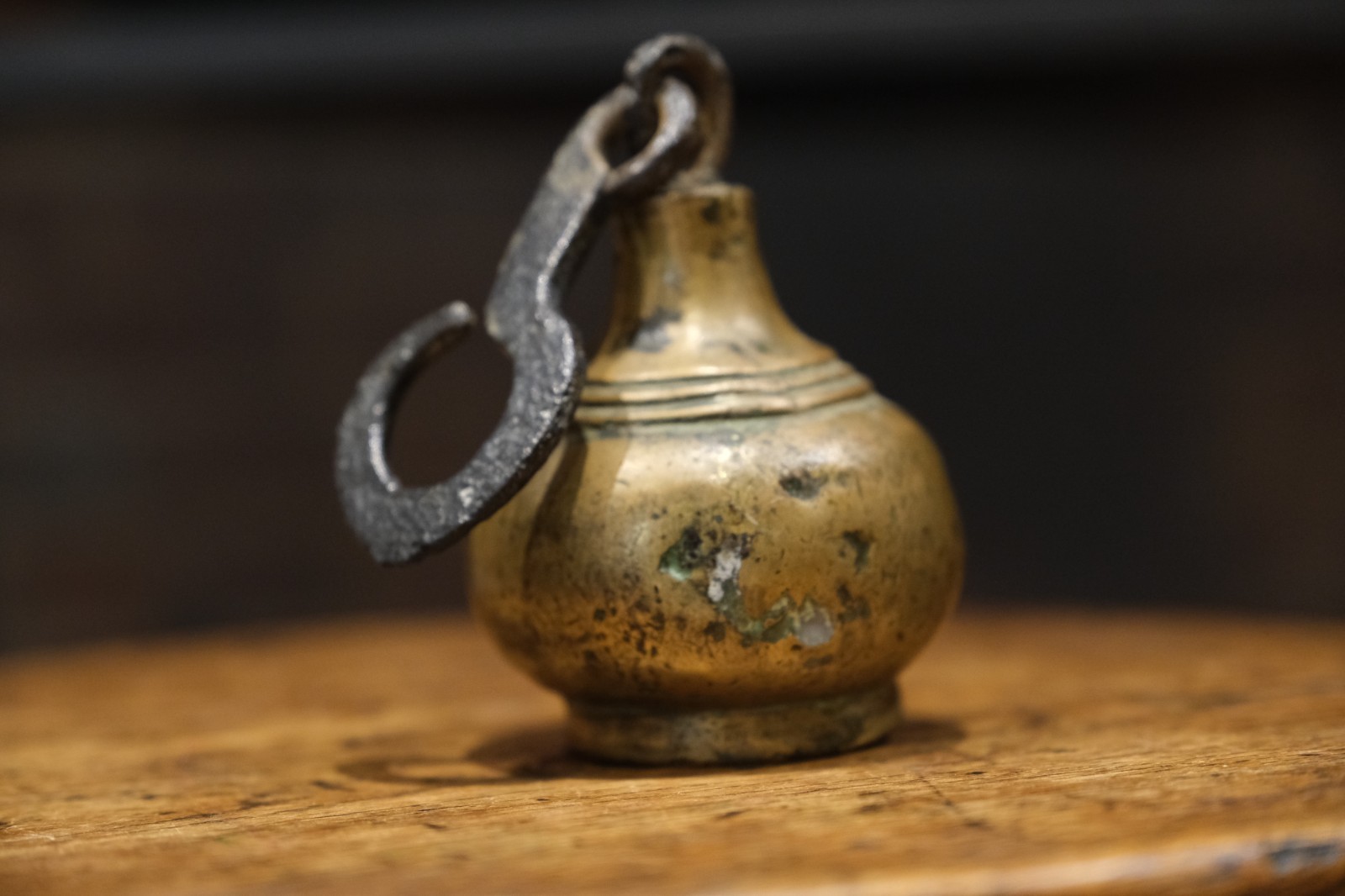 Antique 19thC German 2kg Bronze Hanging Trade Weight c1850