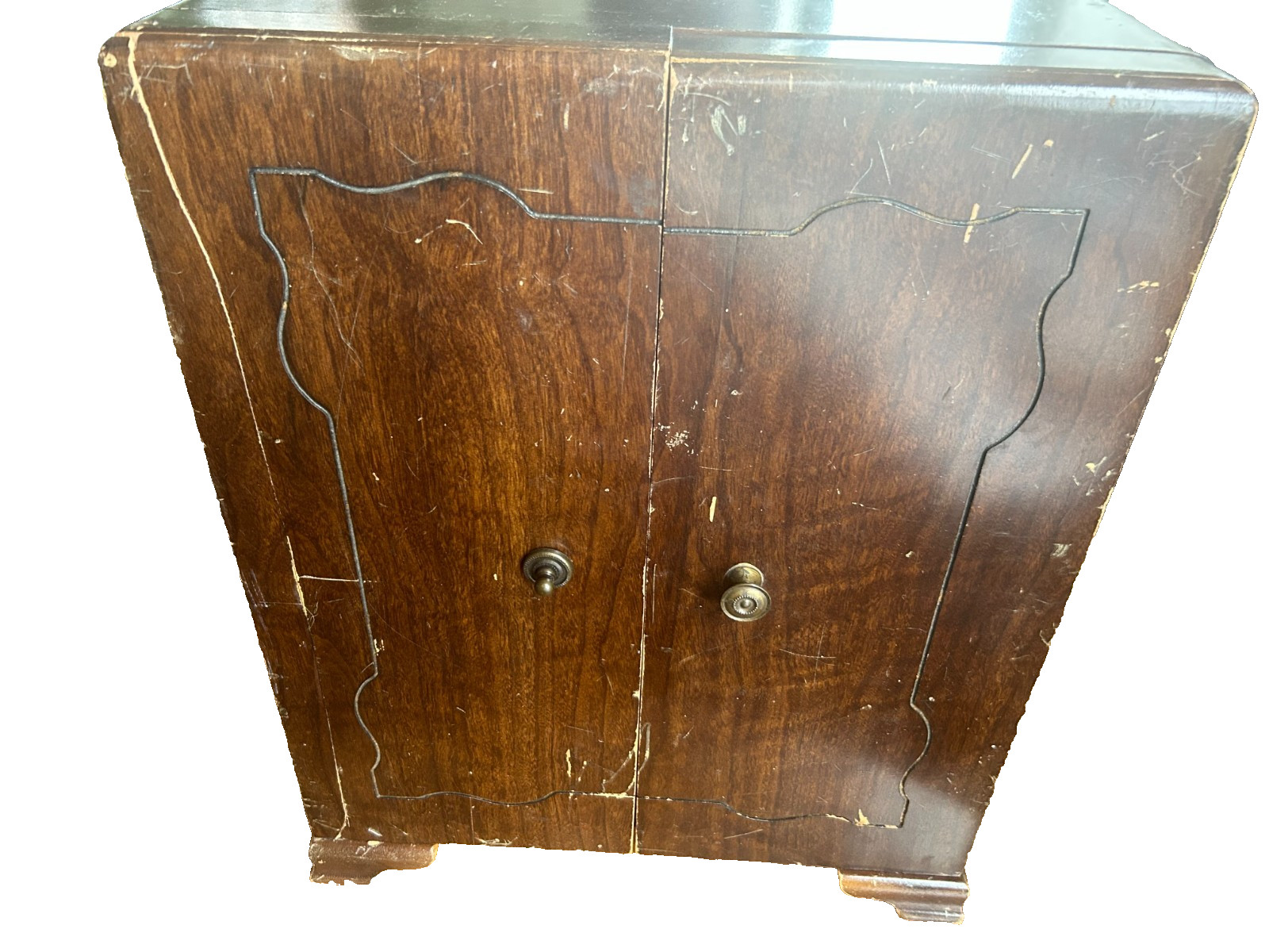 1847 Rogers Bros Flatware Chest Cabinet Wooden Vintage; Or Hang Doll Clothes