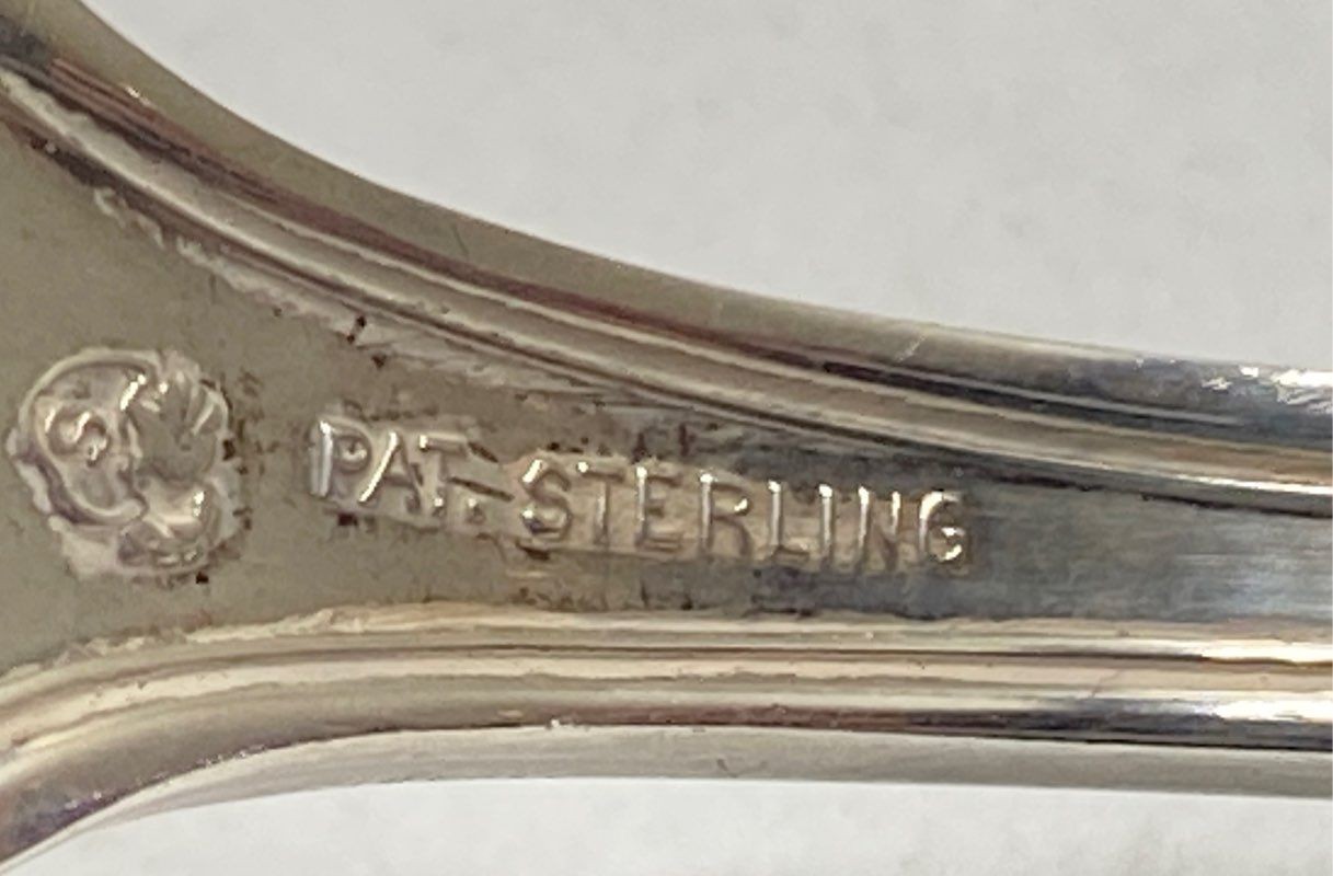 Schofield Sterling Silver 3pc Serving Set Ornate Scroll Vermeil Monogram L 165g