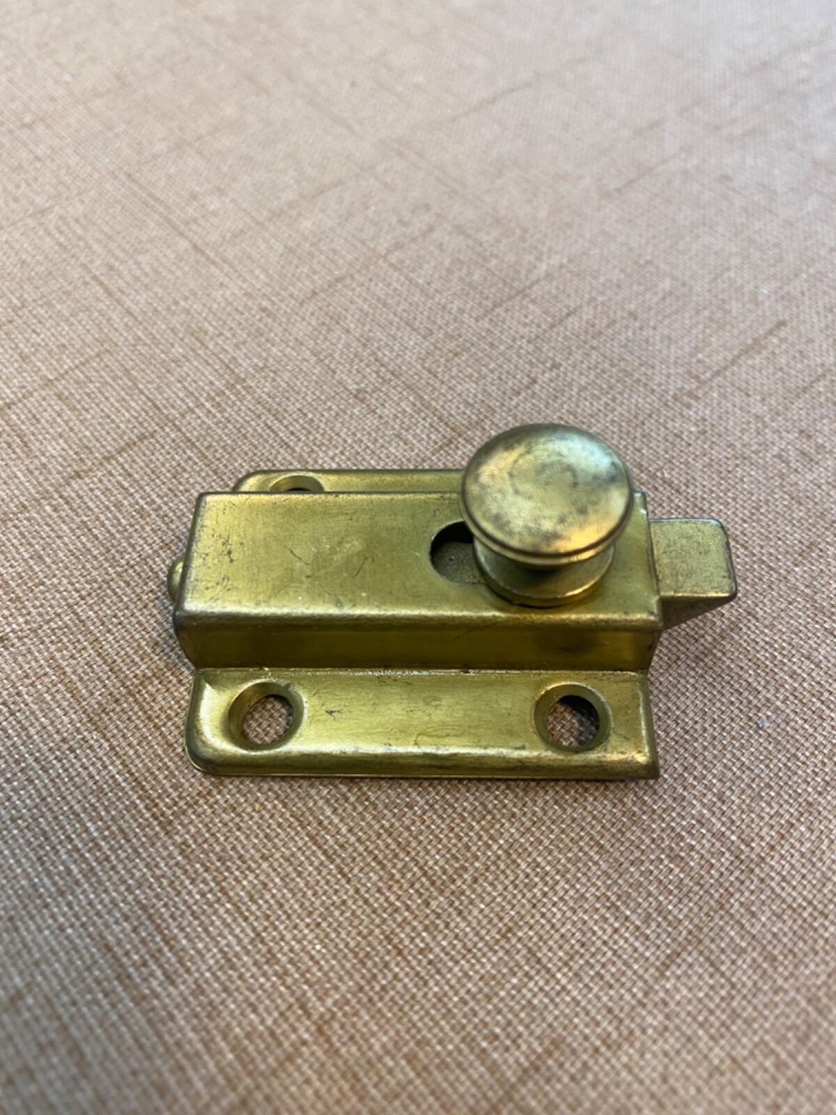 Brass-Door Closure-Slide Closure-Window/Door/Cabinet-Spring Knob- 1 1/4″ x 2″