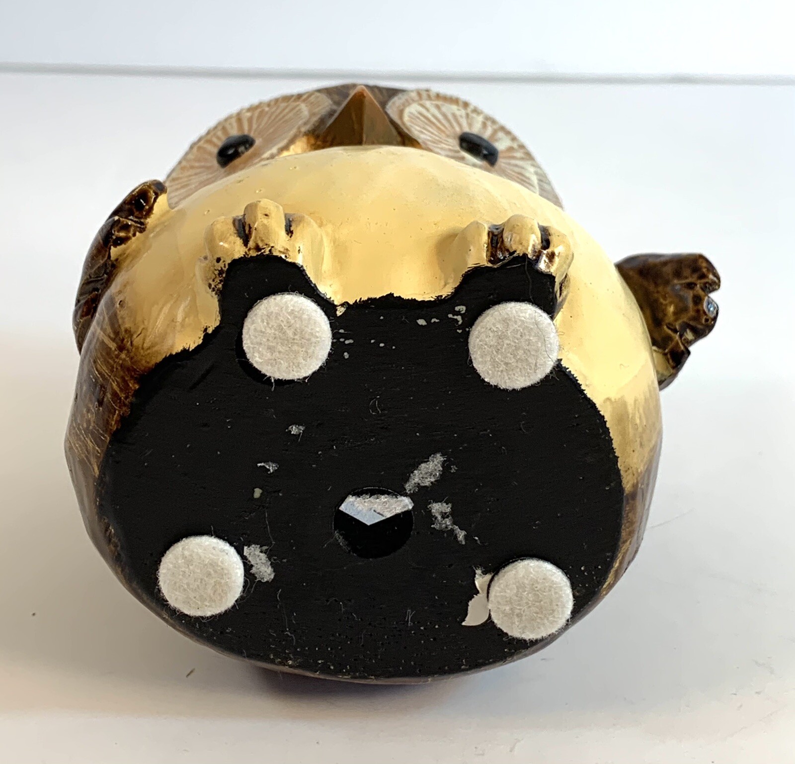 Owl Candle Holder/Statue Mid Century Ceramic 3 1/2” X3 1/2”