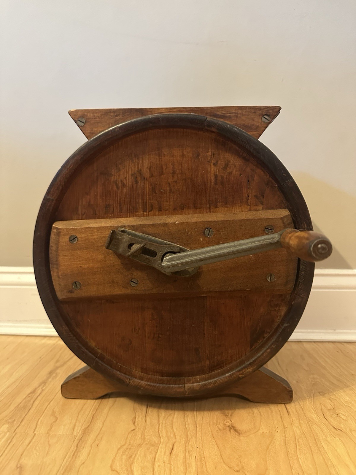 Antique Wooden Butter Churn with Dasher Farmhouse Primitive Decor