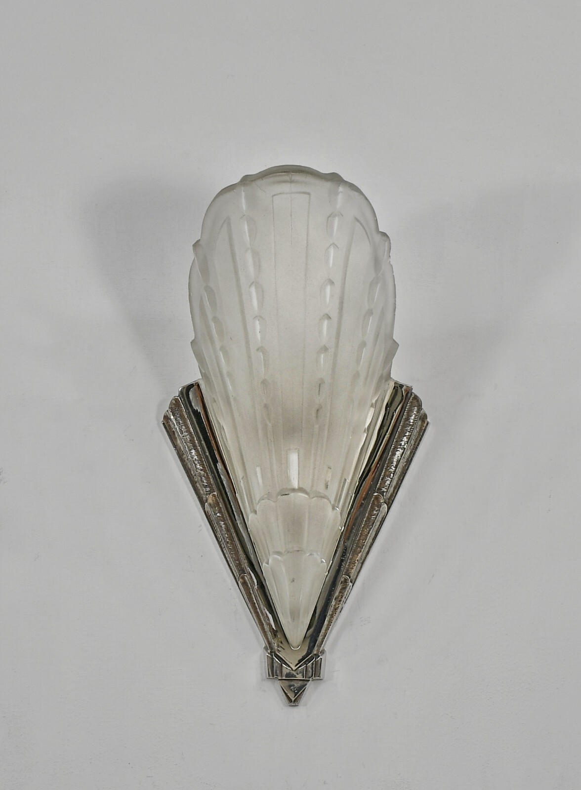 EJG : PAIR OF 1930 FRENCH ART DECO WALL SCONCES …. lamp muller era France