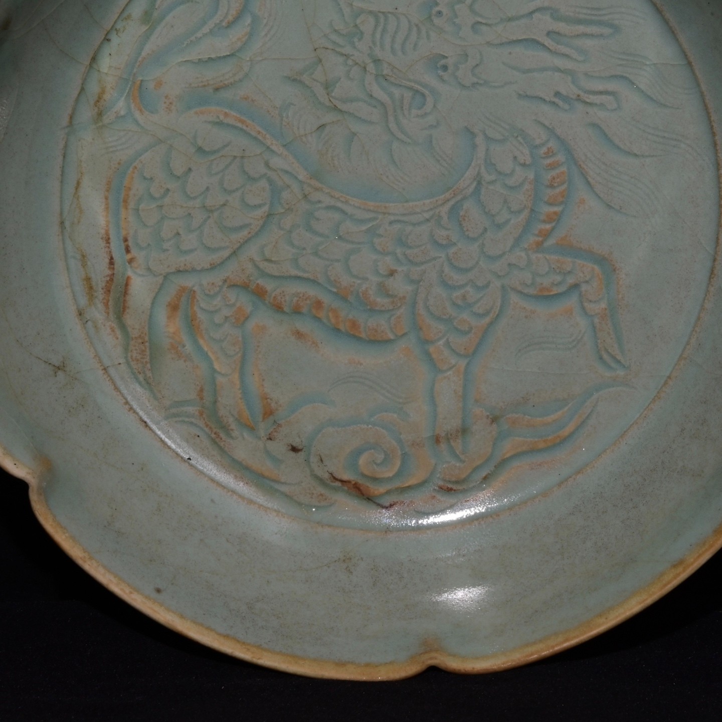 Fine Collectable Art Hand Painting RuKiln Porcelain kylin Killn
