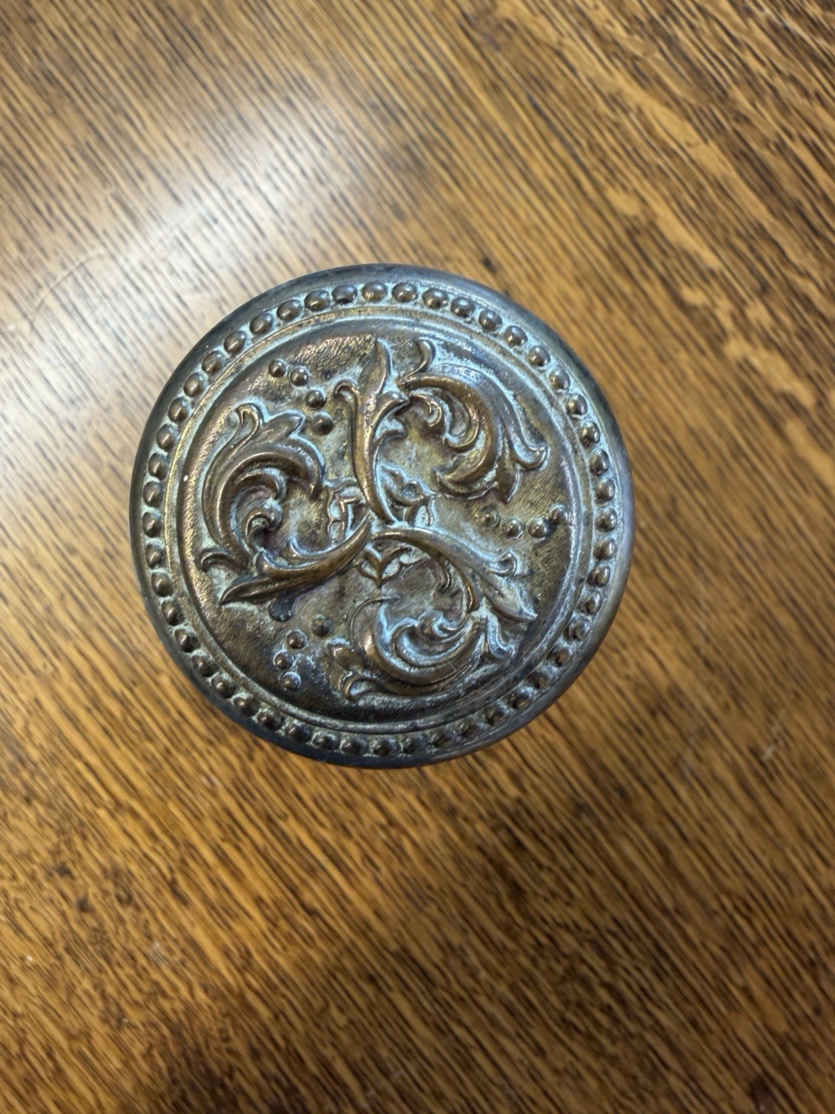 Antique Ornate Victorian Cast Brass Doorknob Pair Fancy Hardware 2 Knobs