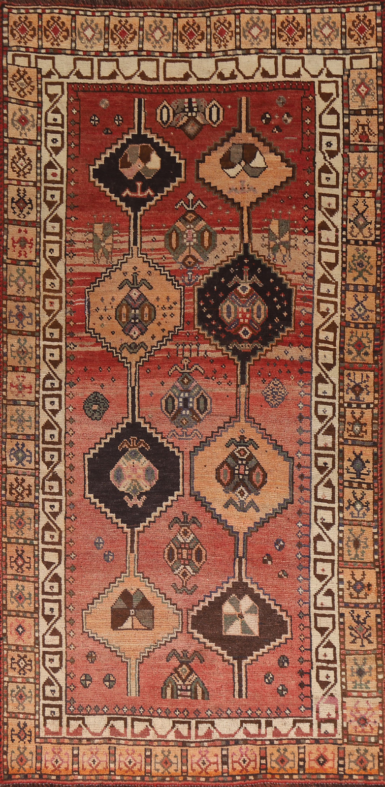 Vintage Geometric Lori Tribal Traditional Hand-knotted Area Rug 4×8 Wool Carpet