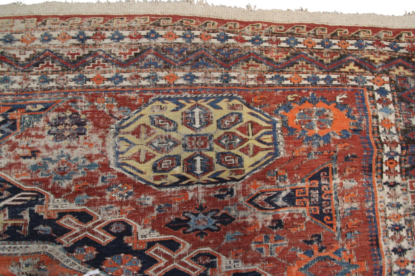 8×10 Antique Authentic Caucasian Soumak Rug Rare Flatwoven 226cm x 289cm C.1870