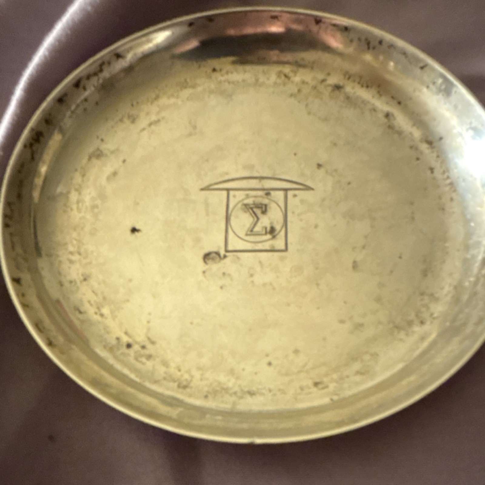 3 3/4in diameter drink coaster. Mexican sterling silver 925. 78gr weight