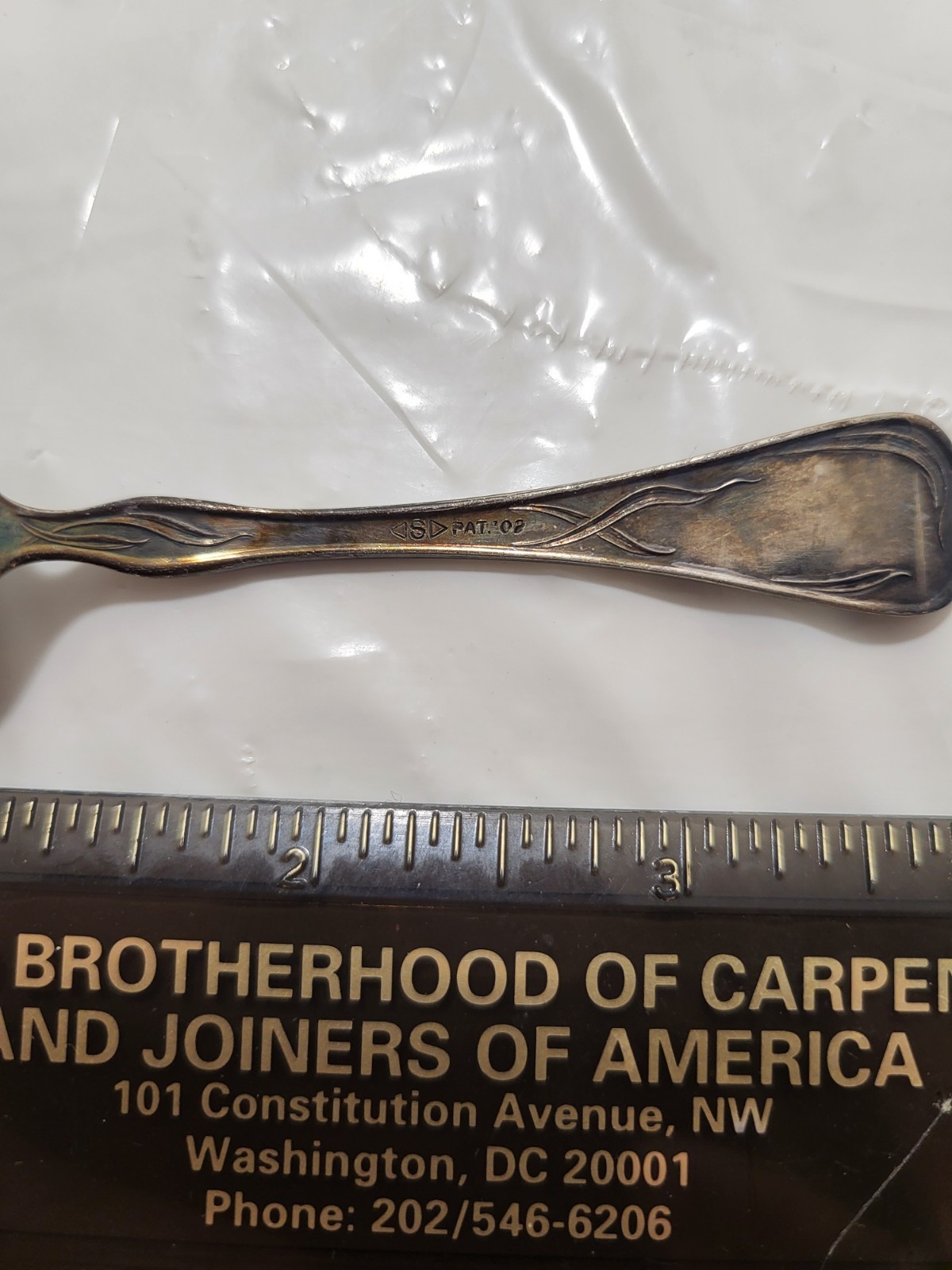Antique 1909 E. H. H. Smith Silverplate Teaspoon Art Nouveau Floral Pattern △S△