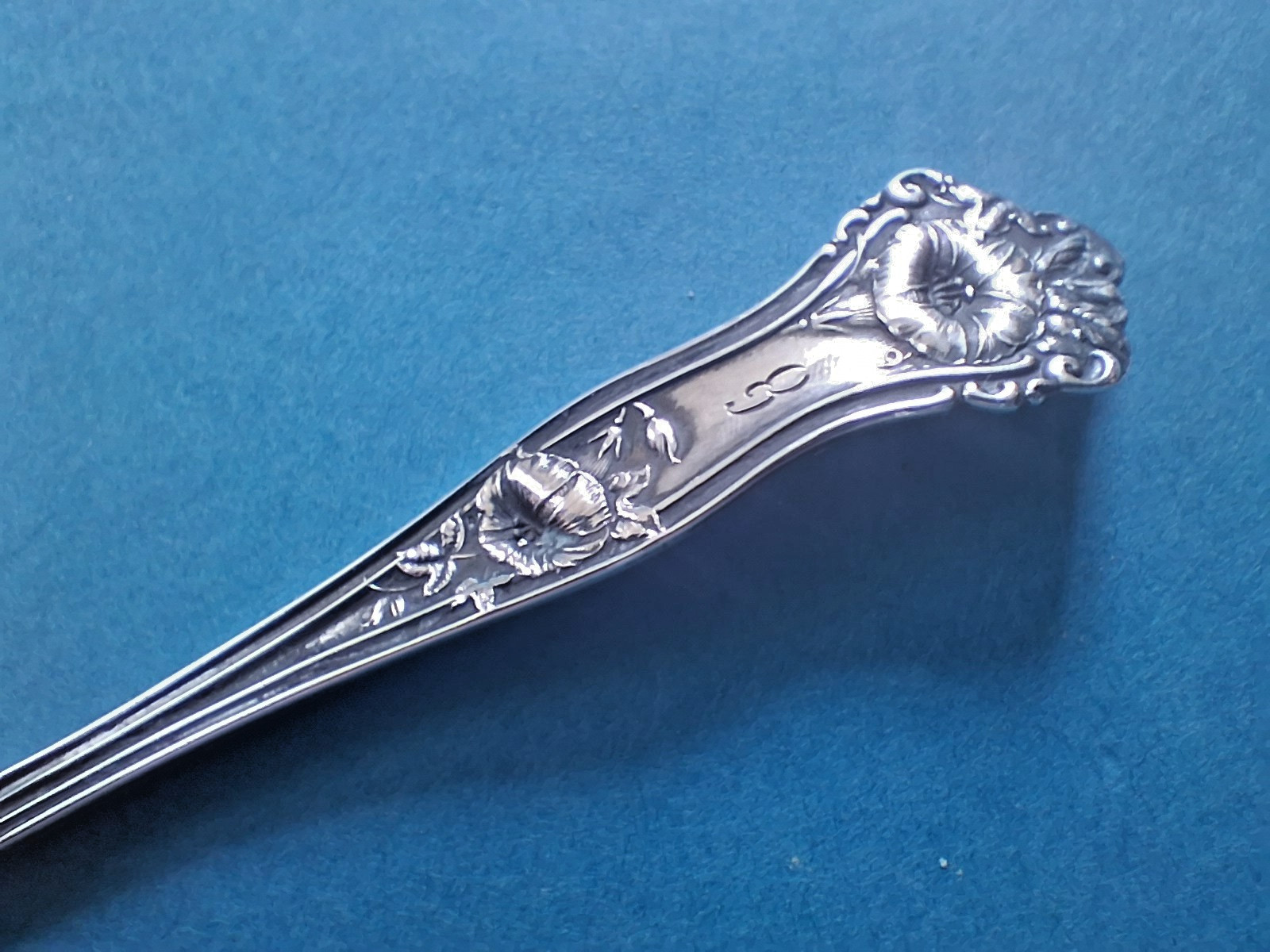1909 Alvin Morning Glory Sterling Silver Teaspoon 5-3/4″ – ‘B’ Monogram