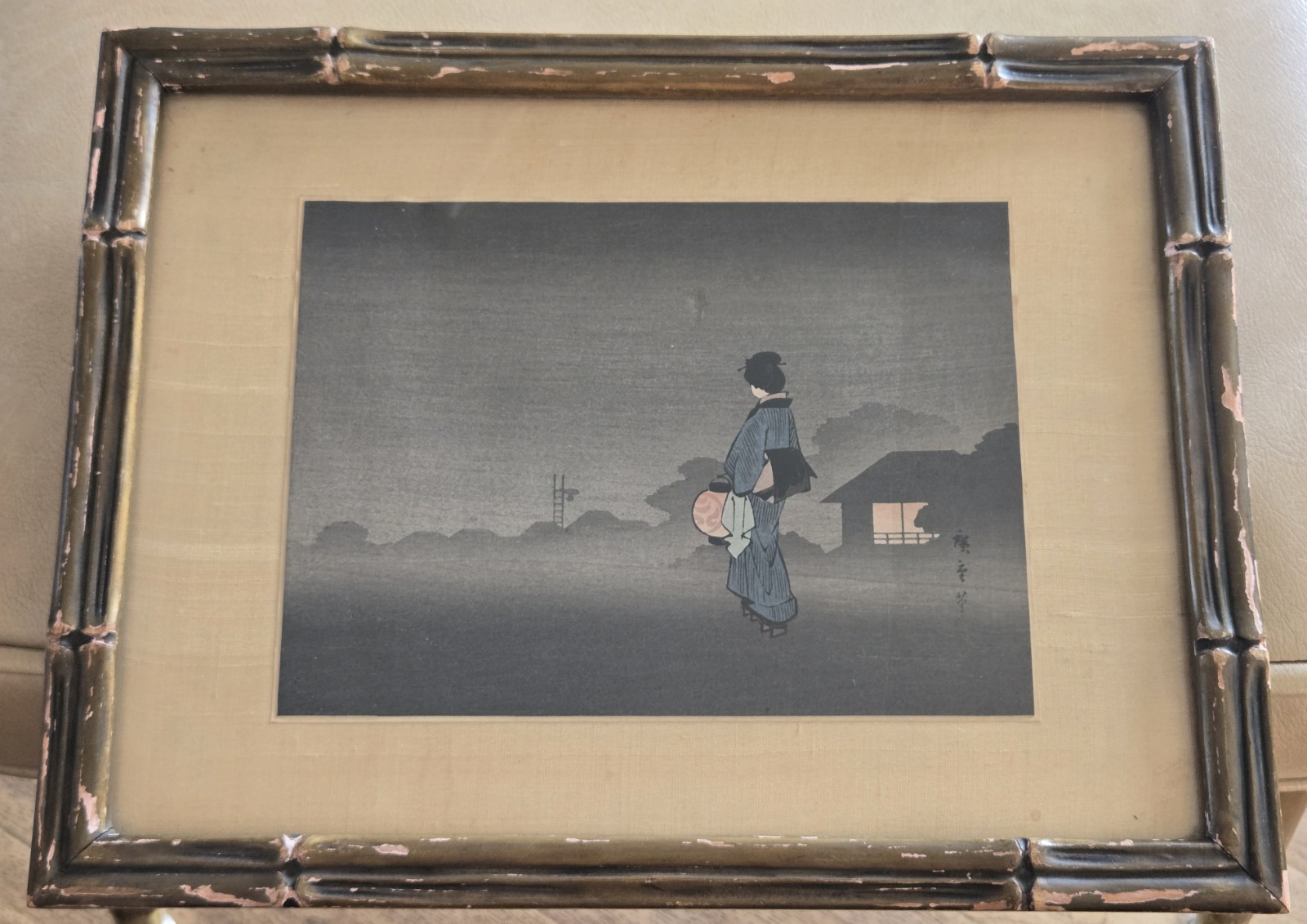Vintage Japanese Woodblock Print Signed Utagawa Hiroshige