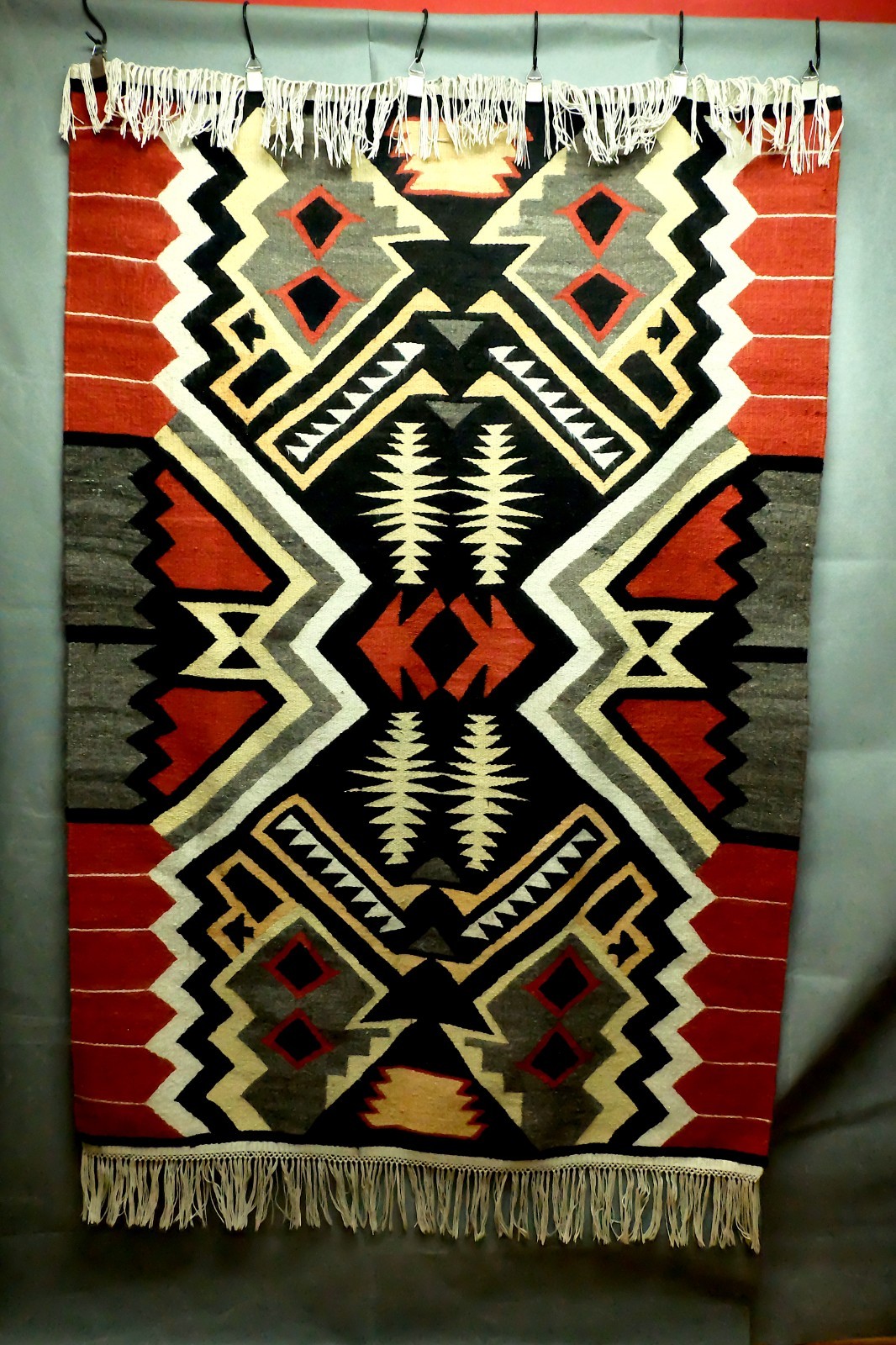 Navajo Storm Pattern Rug Very Good Condition Great Colors 72X50in