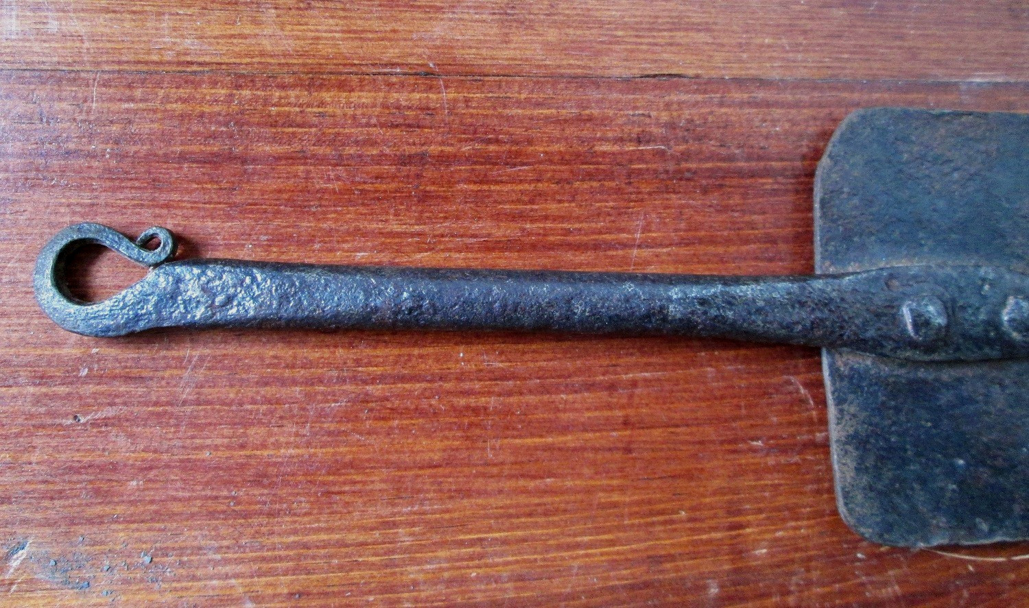 FORGED IRON SPATULA, PRIMITIVE UTILITY