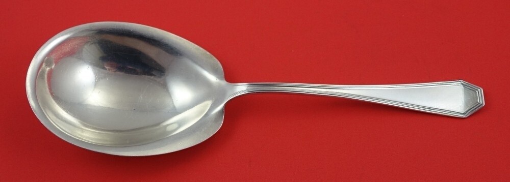 Queen Anne Plain By Dominick and Haff Sterling Silver Berry Spoon 9 1/4″