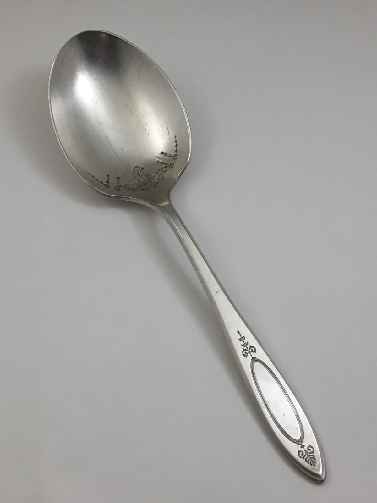 Adam Community Plate Oneida Silverplate 7 7/8″ Preserve Spoon
