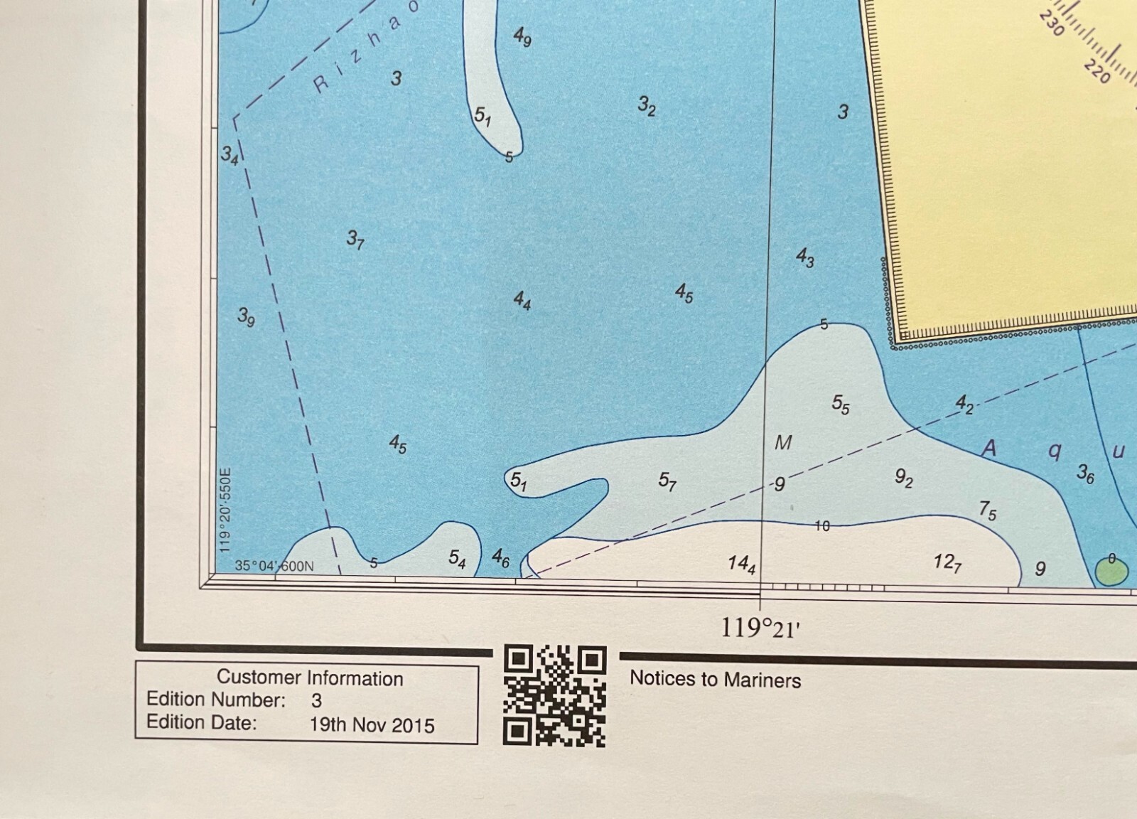 Admiralty 841 CHINA HUANG HAI LANSHAN GANGQU GANGCHI Map Chart Marine Wall Paper