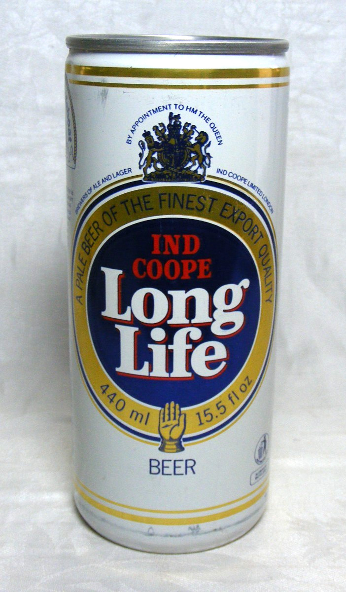 Vintage Ind Coope Long Life Beer Can Ind Coope Ltd. United Kingdom Aluminum 16oz