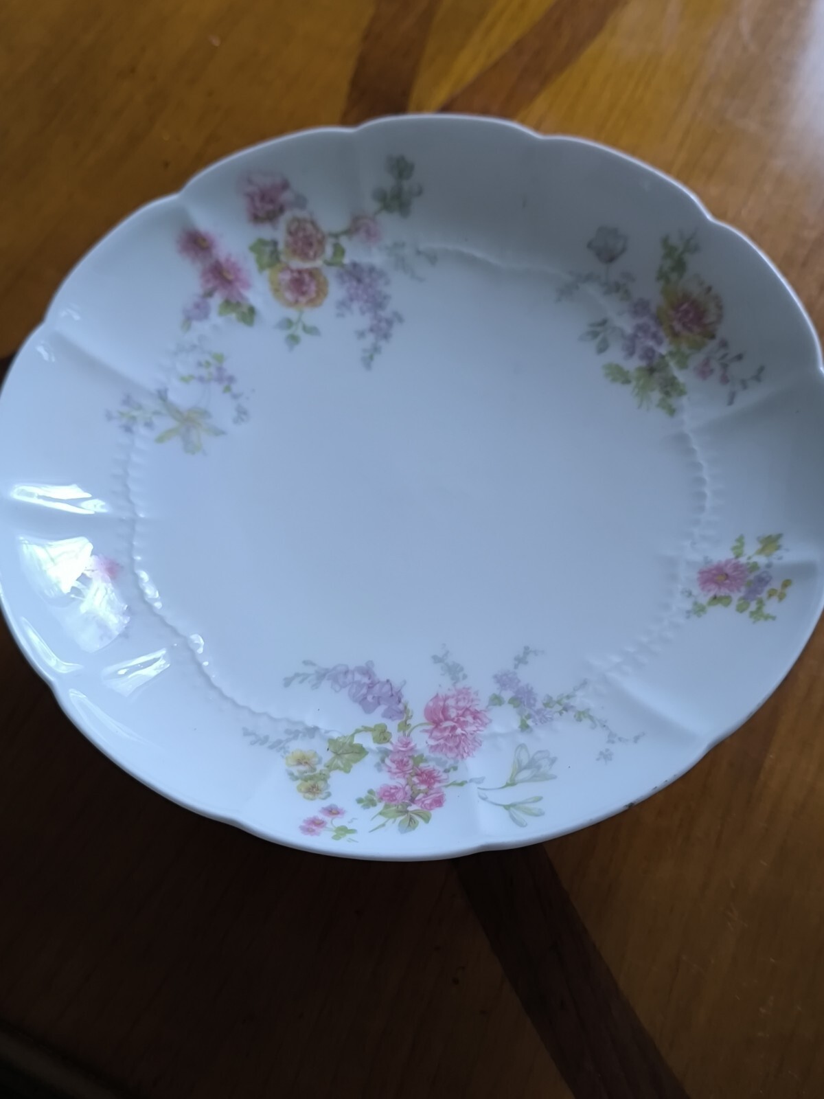 Ch Ahrenfeldt fruit bowl in Limoges porcelain floral decor 1900/1915