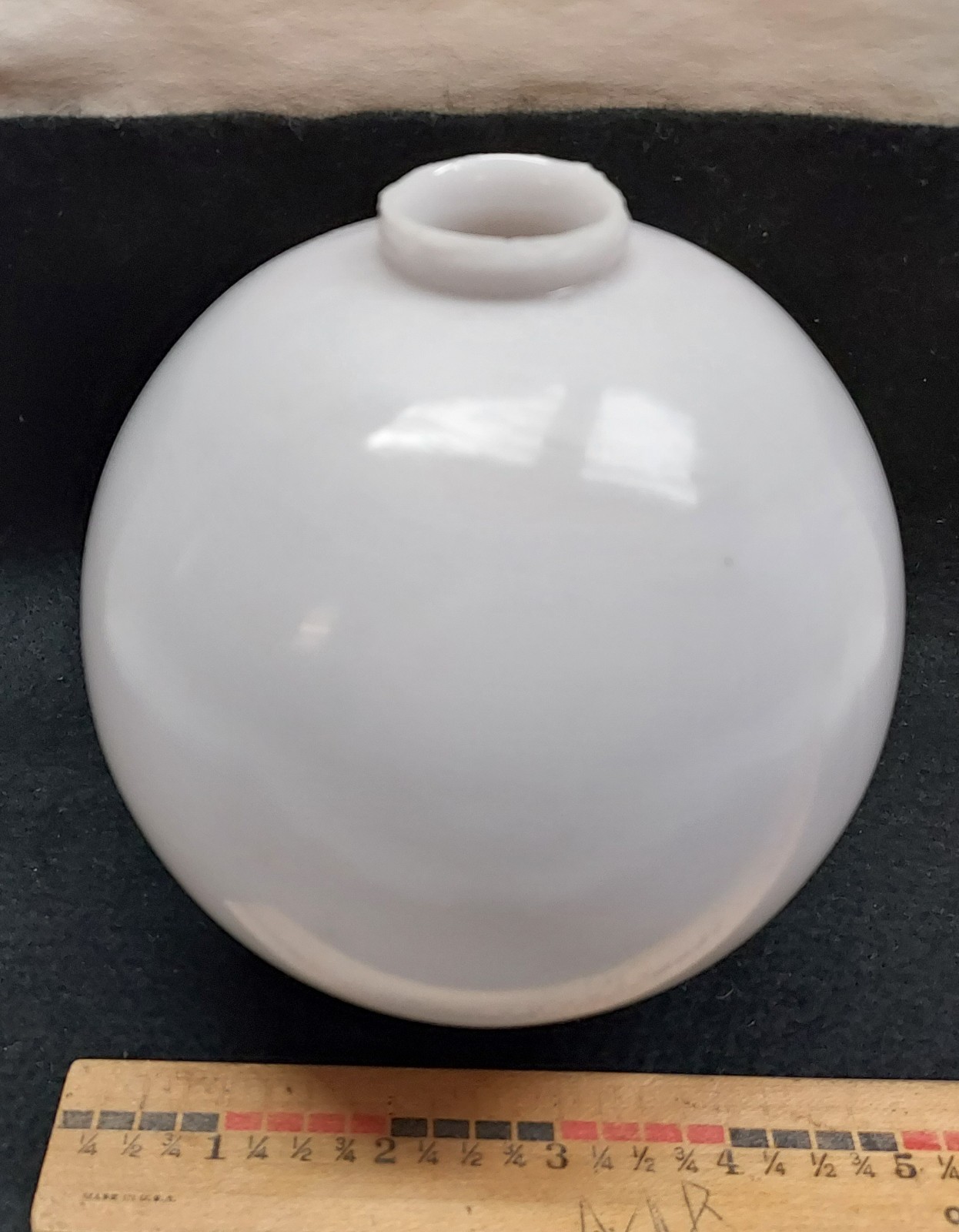 Antique White Glass Lightning Rod Ball Globe Weathervane – 0218263