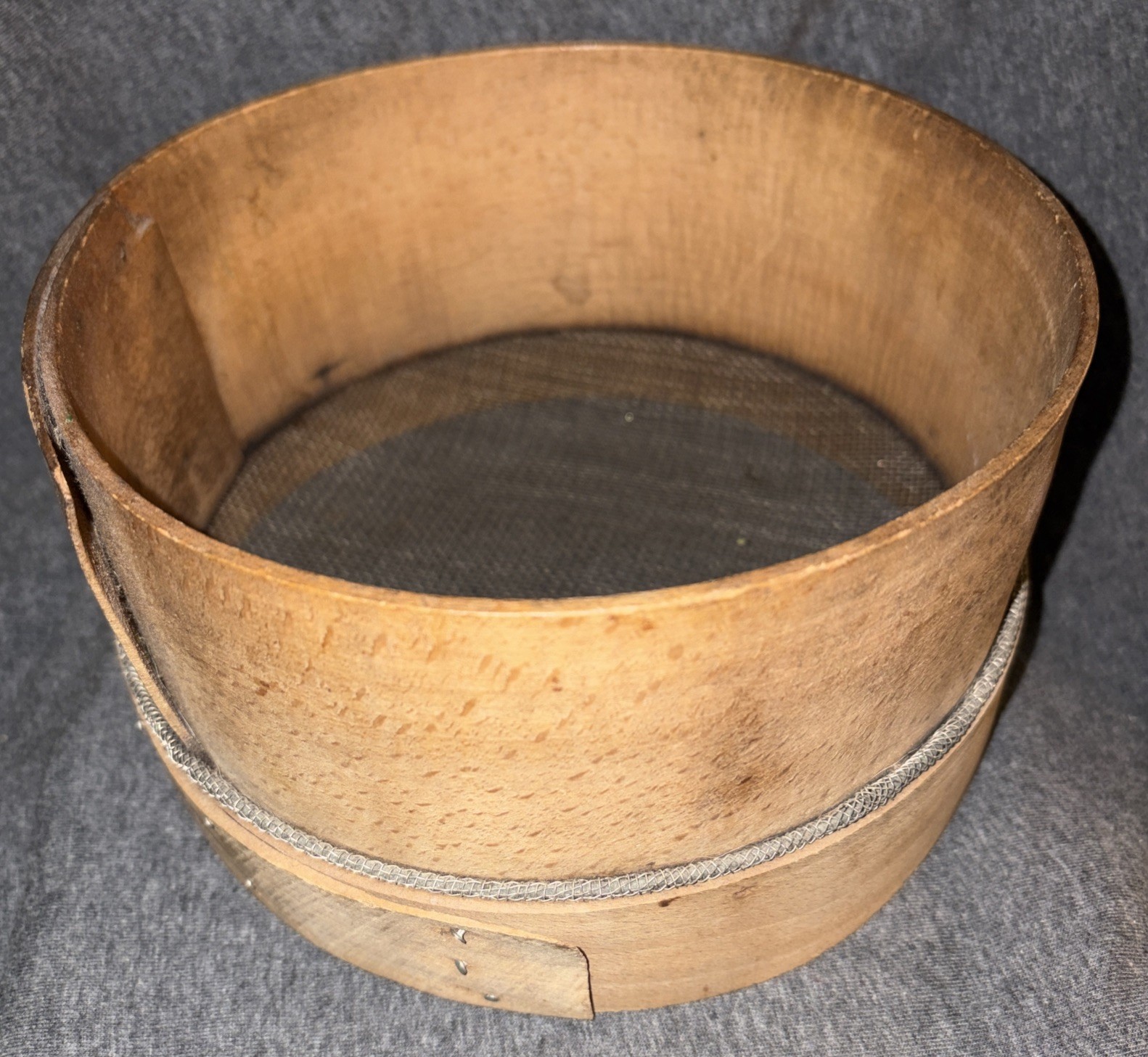 Antique Bentwood Grain Sieve Flour Screen Sifter Farmhouse Primitive 7 & 1/2”