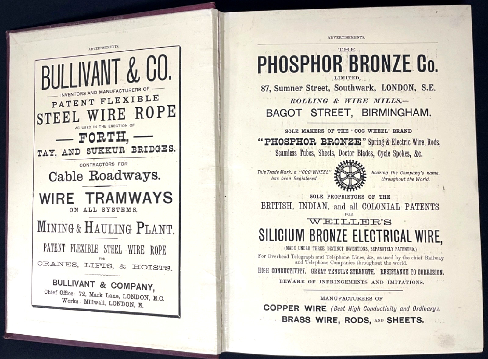 Victorian Engineering Library Wire Rope Mining Cable Transport 3 Vol First Eds