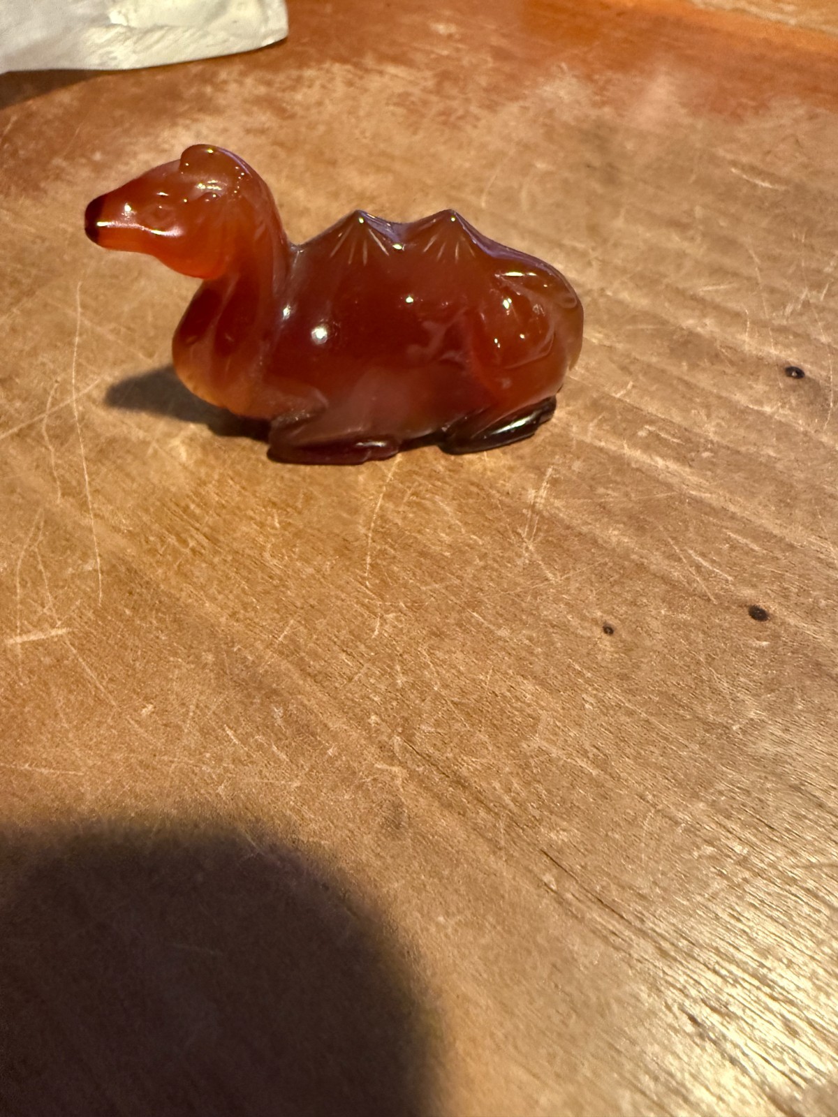 OLD CHINESE NATURAL AGATE STONE CARVED CAMEL 2″L X 1 1/4″H