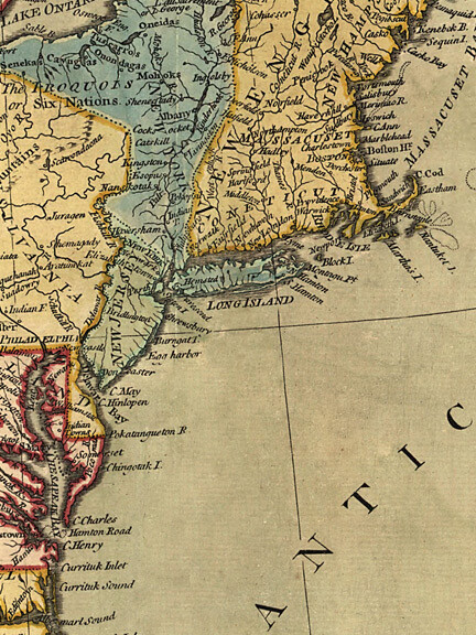 Map of North America 1771 – Early American Colonies – 16×20
