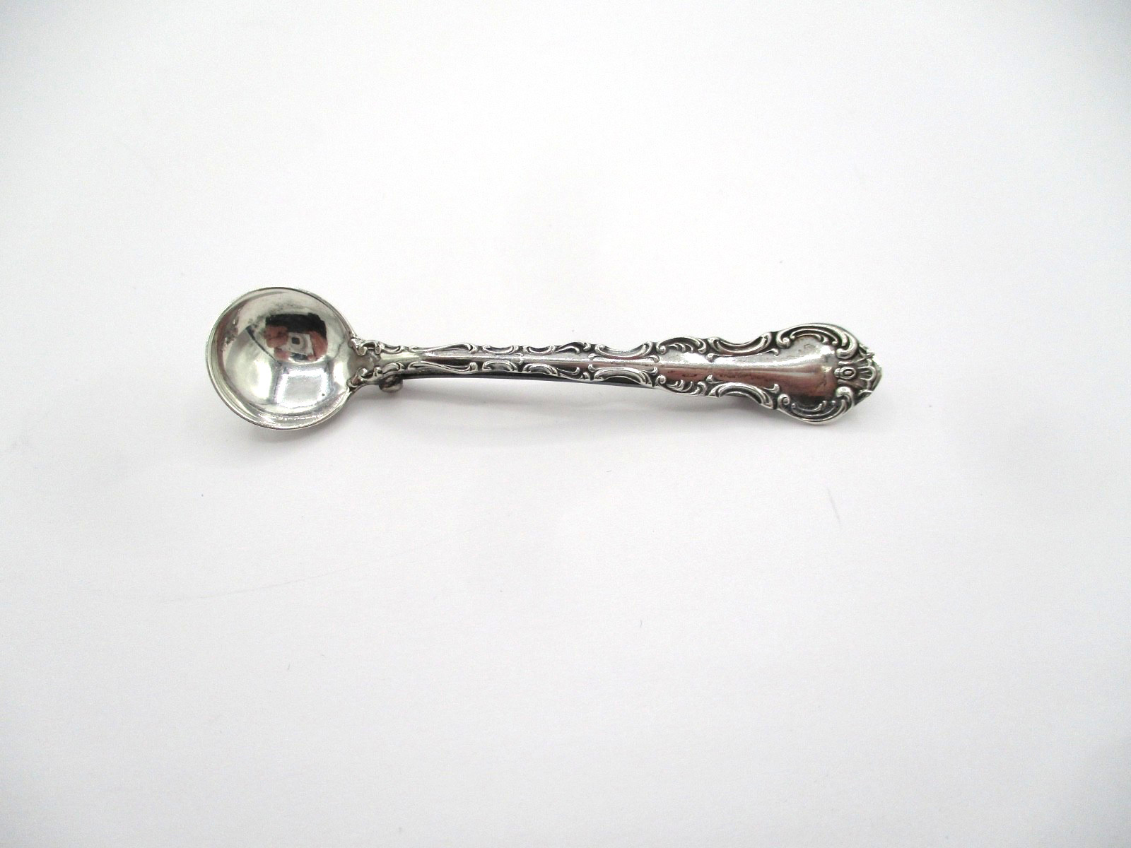 Gorham sterling Strasbourg salt spoon pin brooch