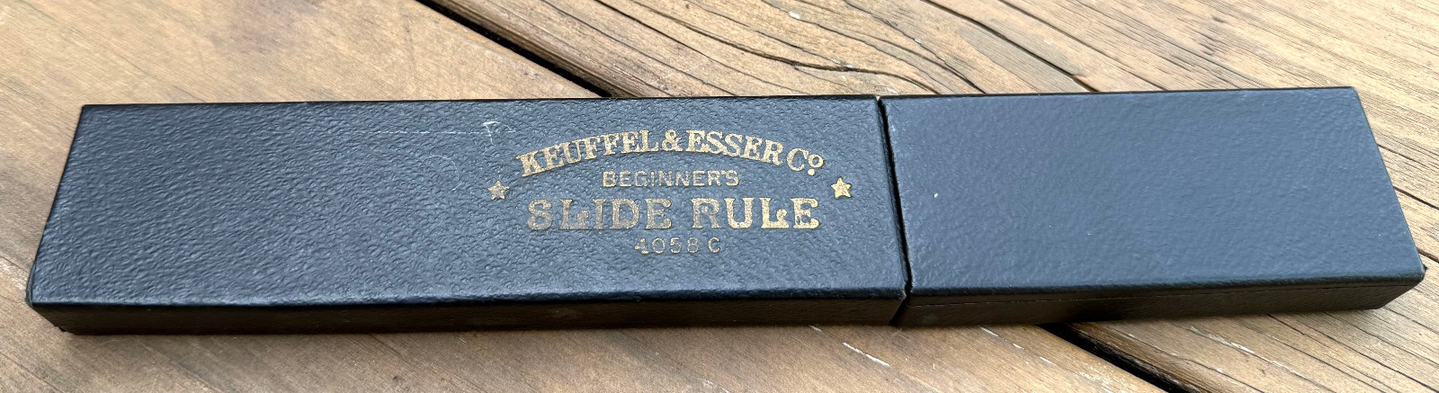 Vintage 1920s K & E Beginners Slide Rule 4058c Keuffel & Esser Wood USA EOC