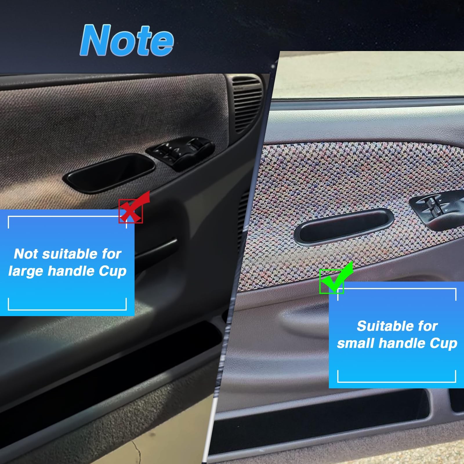 Front Left Driver Side Door Pull Handle Cup Compatible with Dodge Ram 1500 1998-