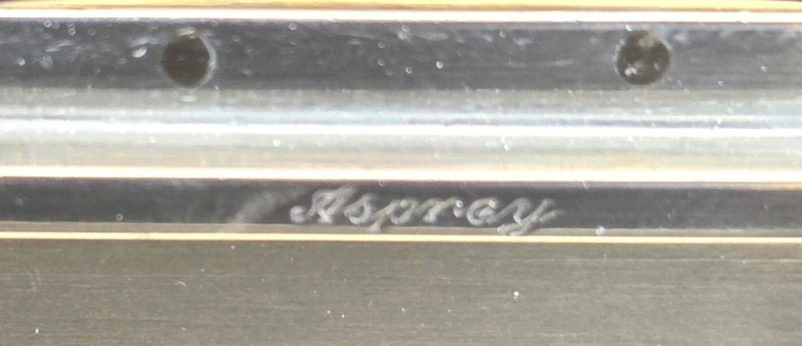Asprey & Co Sterling Sllver Cigarette Case with 9ct Gold Inset a Cabochon Ruby