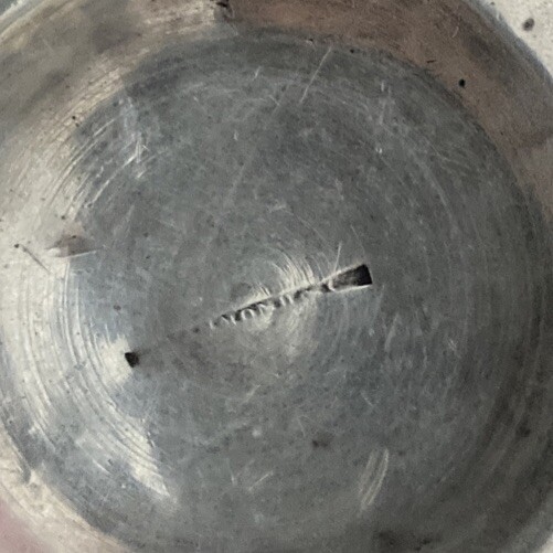 Antique American Coin Silver Maple Leaf Handle Cup S Hammond Co Utica NY
