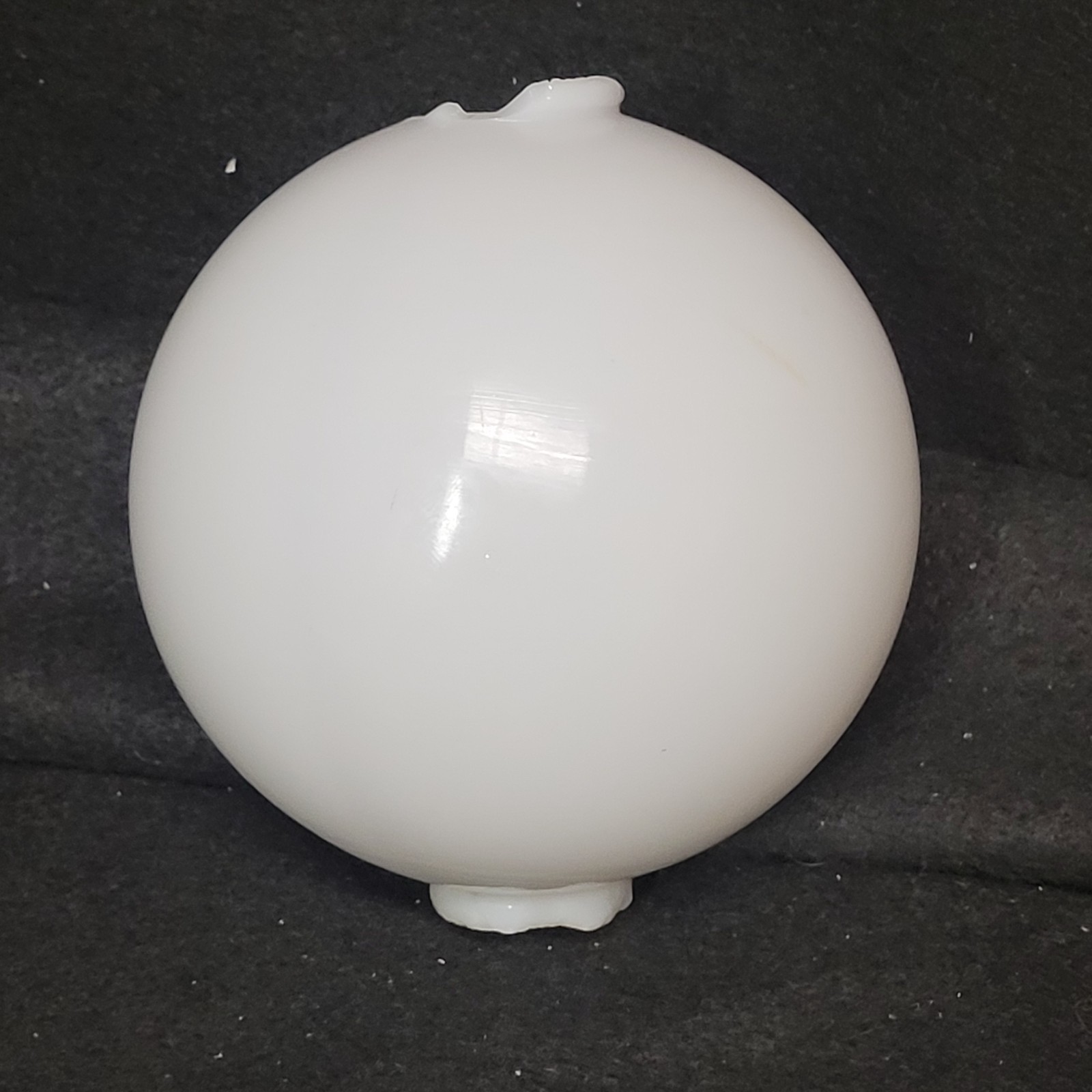 Antique Vintage White Milk Glass Globe Ball Weathervane Lightning Rod Ball Globe
