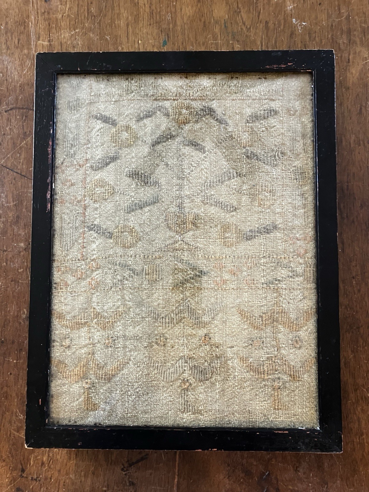 Superb 18th-Century Framed Floral Needlework