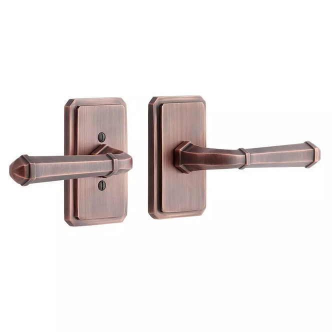 SIGNATURE HARDWARE MNG 503 SOLID BRASS PASSAGE INTERIOR DOOR SET-RIGHT HAND-ORB