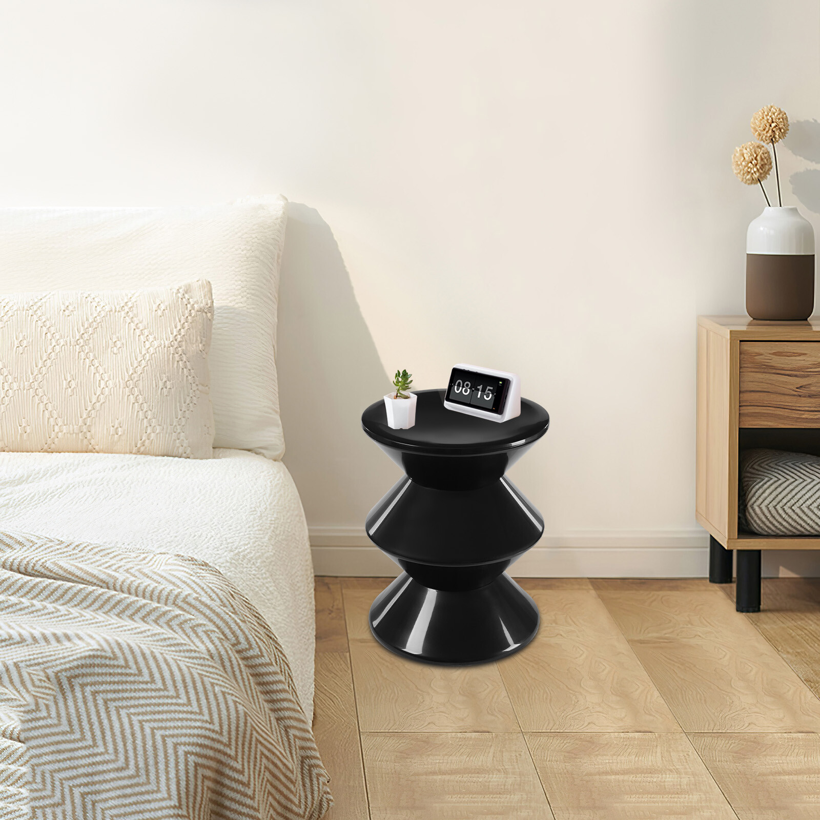 Modern Round Floor Standing Side Table – Stylish Sofa End Table
