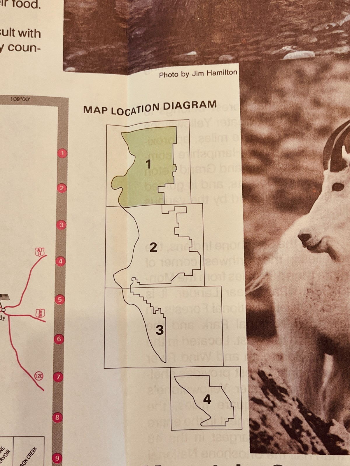 Shoshone National Forest Map North Half 1990