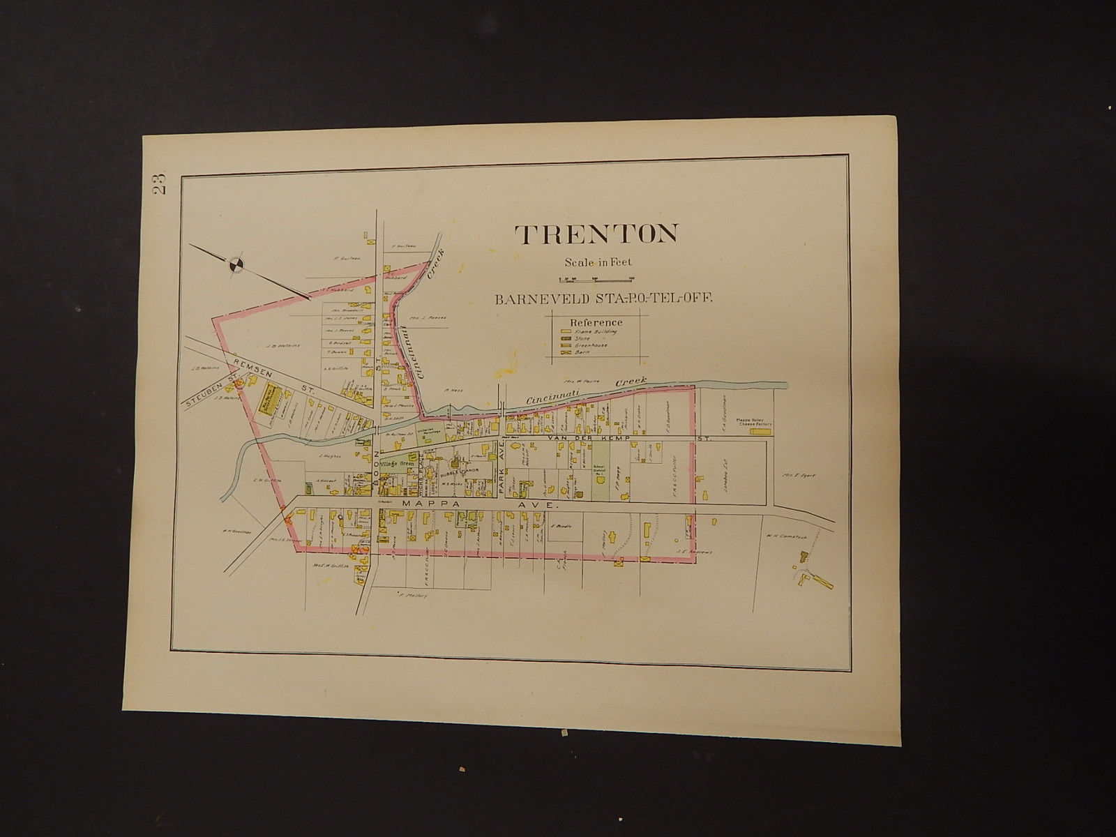 New York, Oneida County Map, 1907 City of Trenton R3#47
