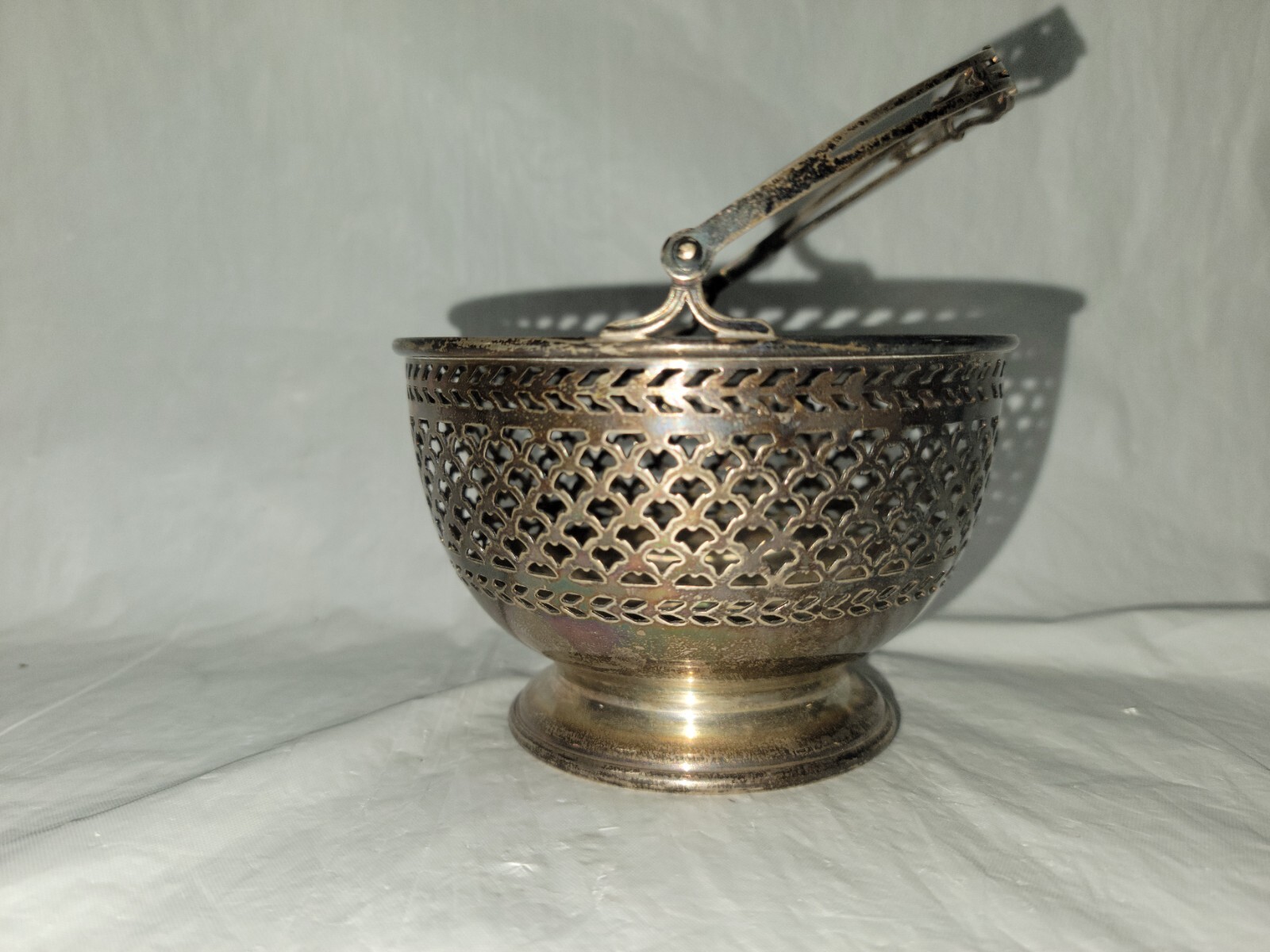 Exemplar by Watson Open Work Sterling Silver Sugar Bowl Basket Style 98 G. 5000