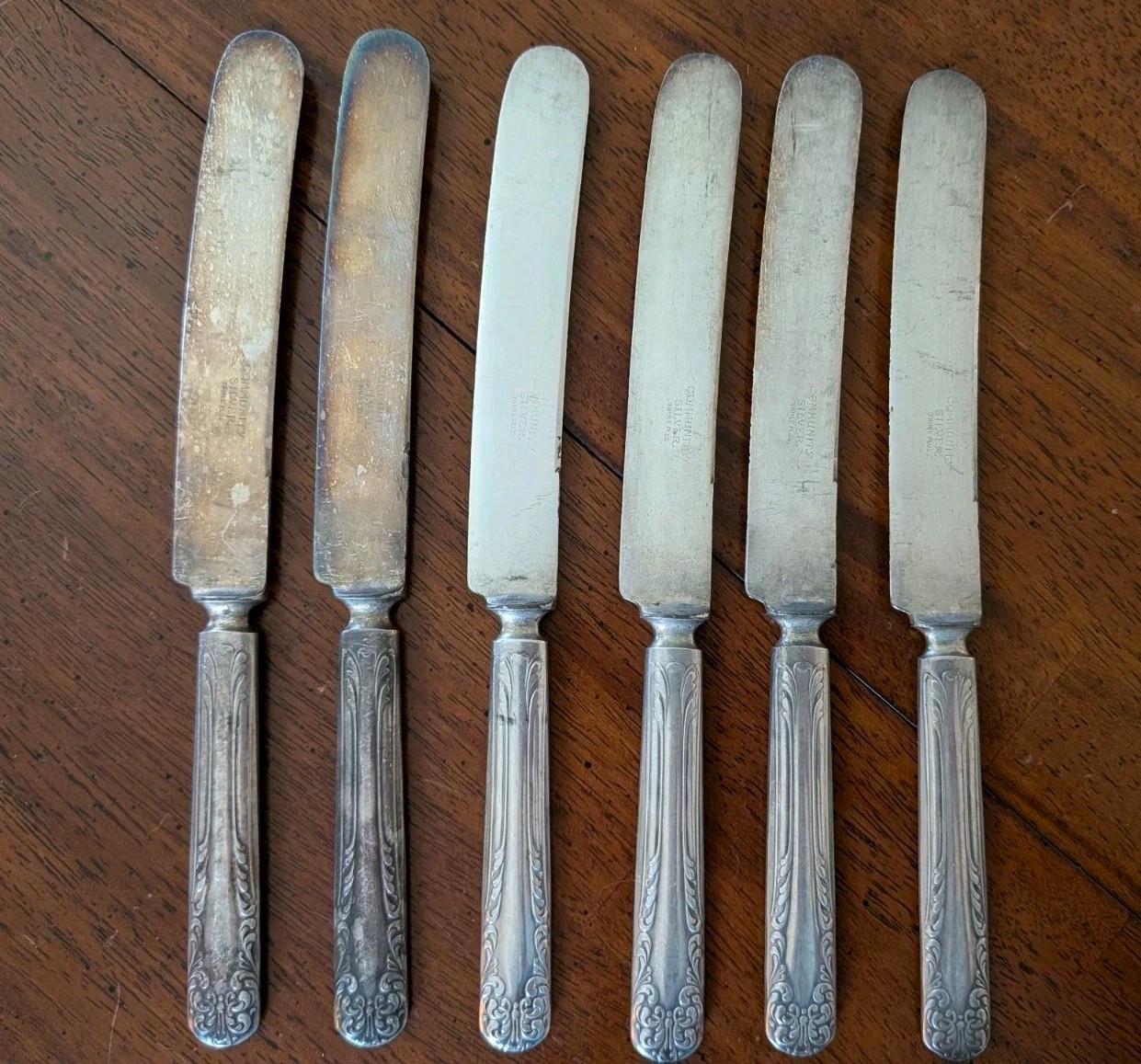 Vintage Community Silver Plate Knives Set of 6 – Patrician Pattern – Triple Plus