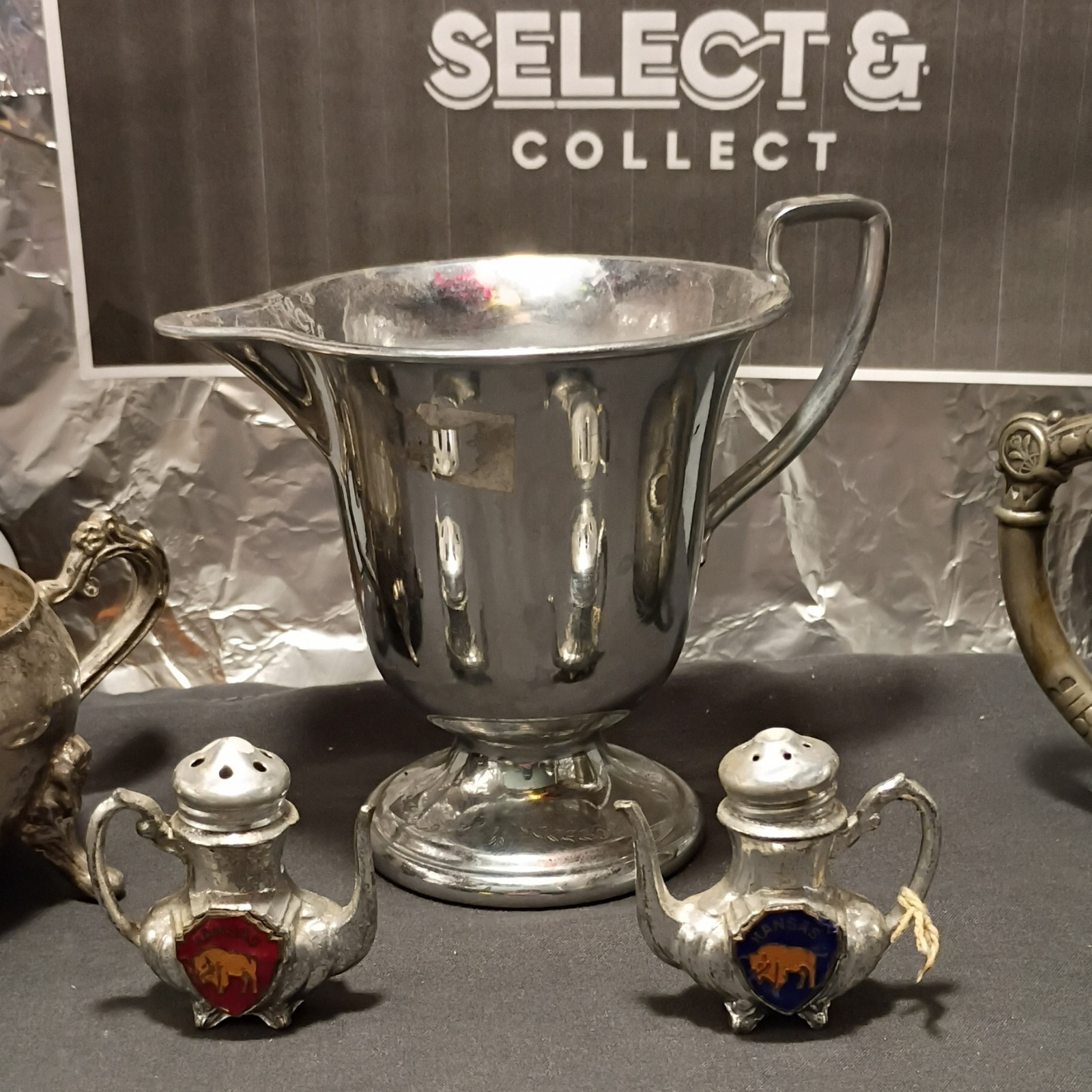 Stevens & Curtiss Co Farberware Silverplate Mixed Lot Mug Creamer Shakers