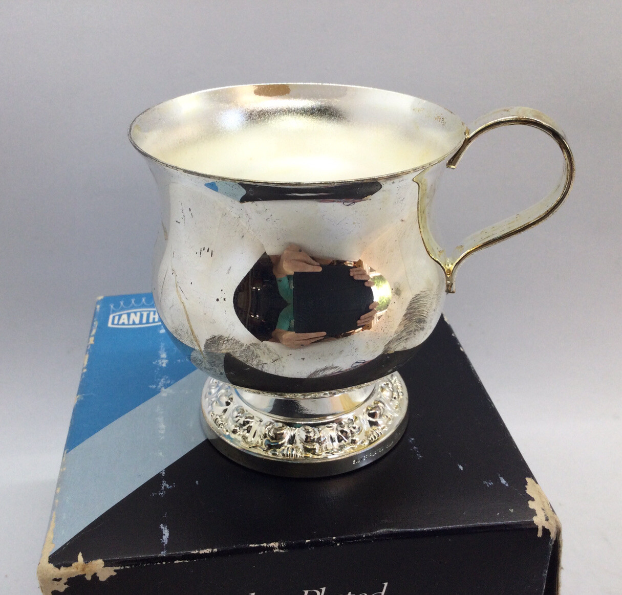 Vintage Ianthe Silver Plated Tiny Tankard No. 270 Made in England BEAUTIFUL!