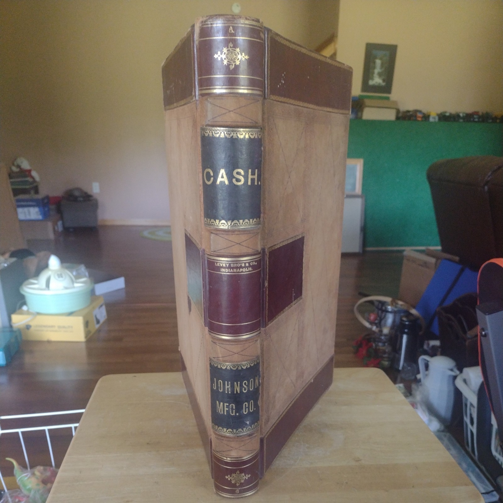 Business Ledger Book dated 1890 18″ x 12″ Levey Bros. & Co. Indianapolis