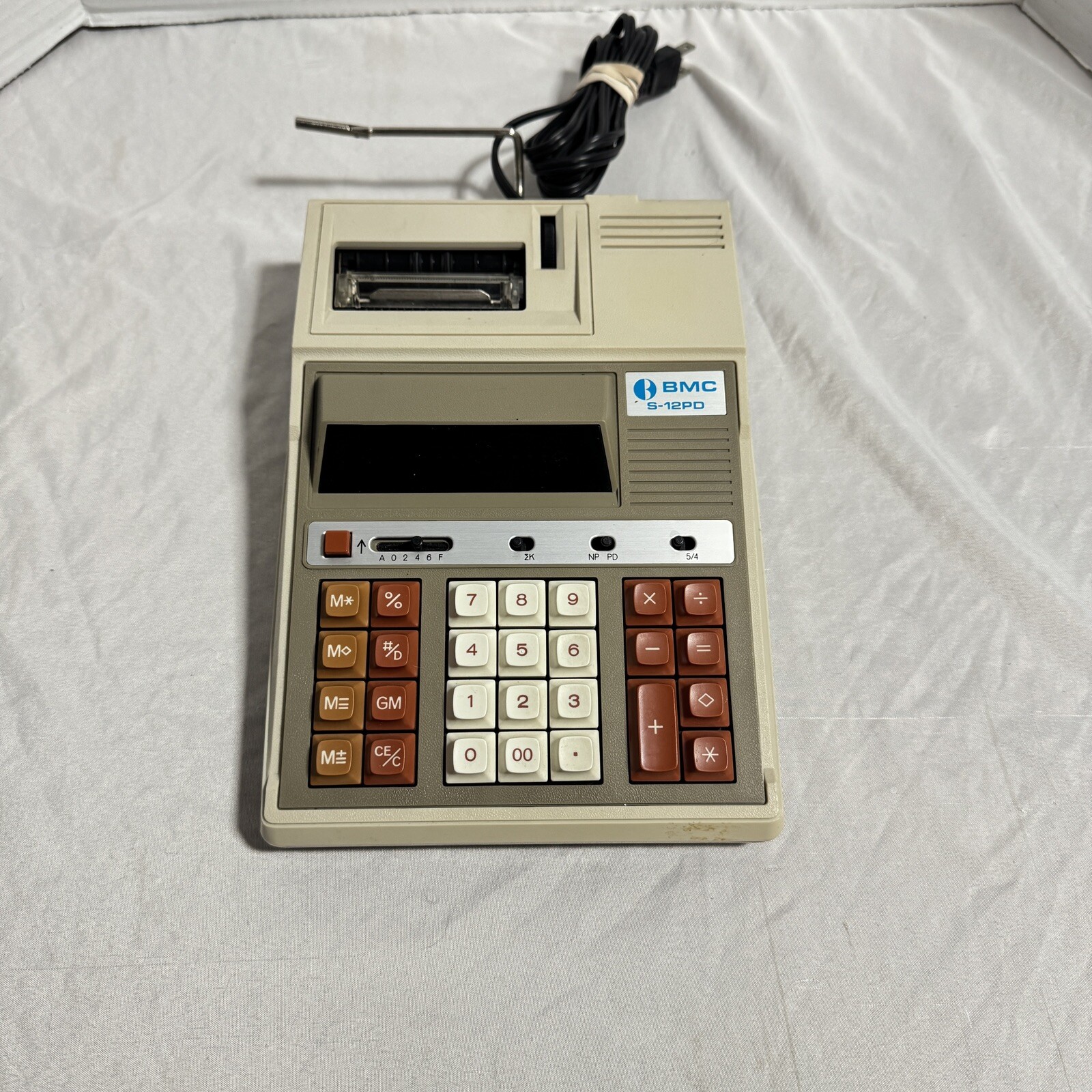 Vintage 1970s BMC S-12PD Adding Machine Large Printing Calculator Tested/Working