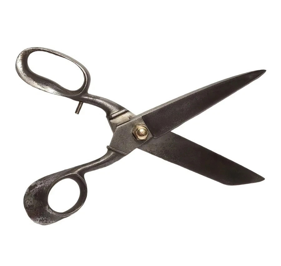 Wrought Iron Tailor’s Shears Scissors Hand Forged Sewing Fabric Cutter Rustic