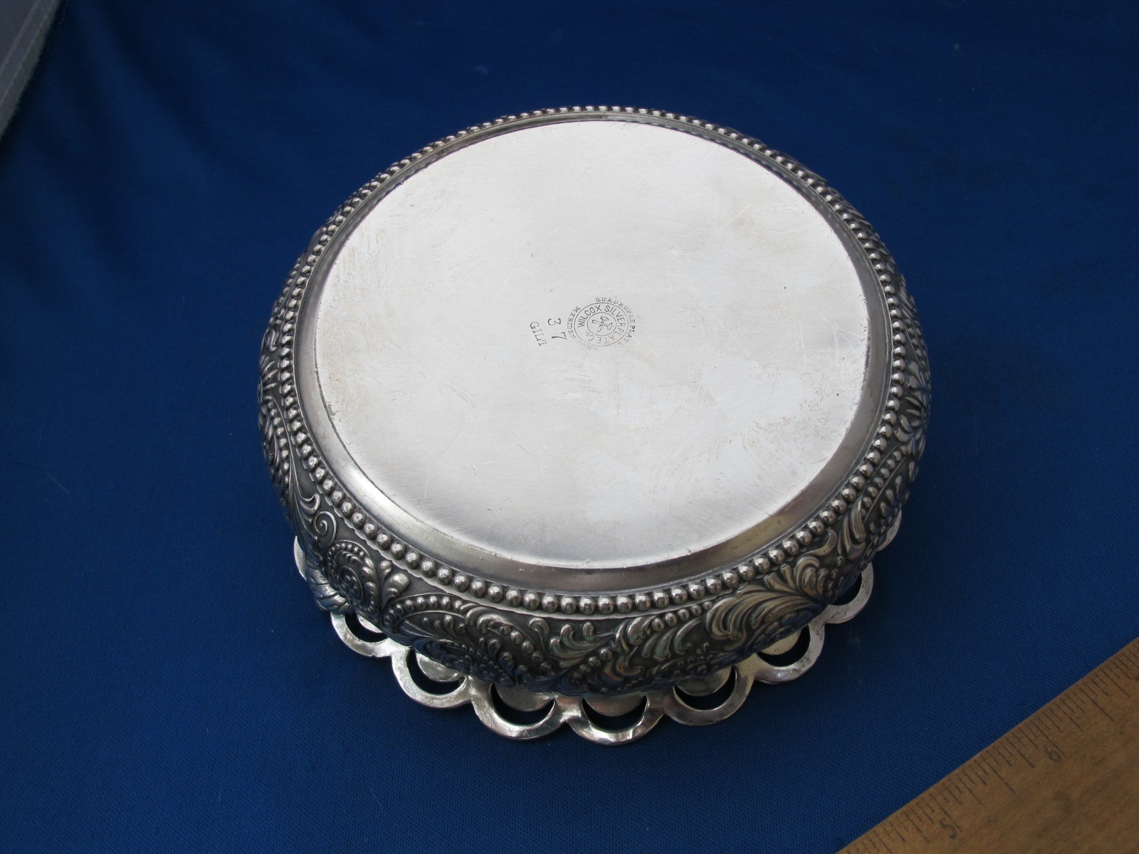 Victorian WILCOX Silverplate SCROLL PATTERN SMALL BASKET-5 3/4 In-Handle Repair