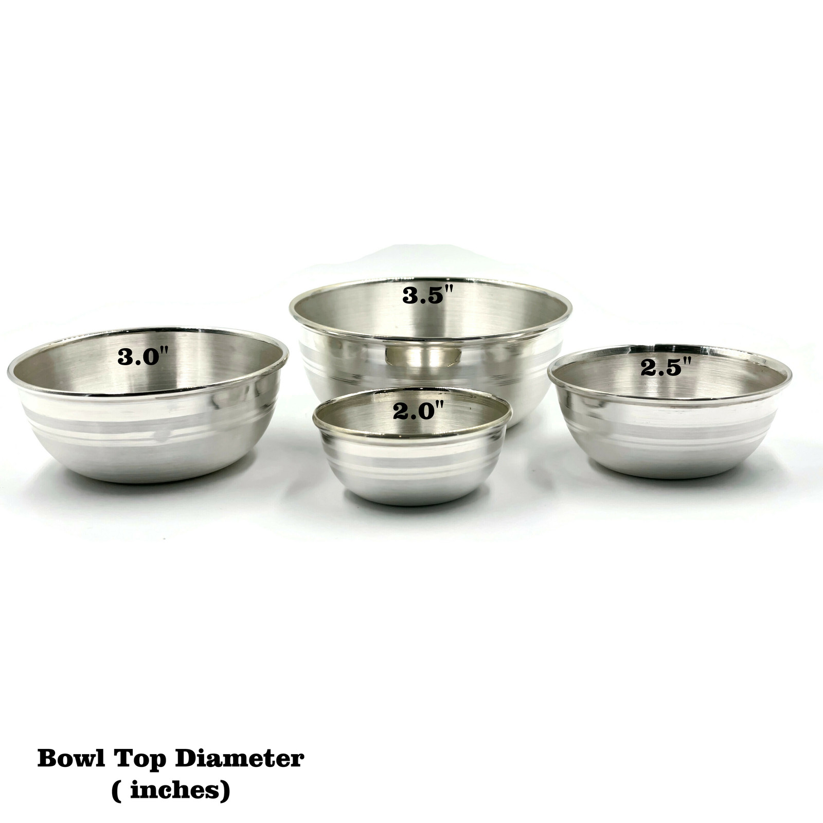 999 Pure Silver Hallmarked 3.0 inch Bowl & Spoon Set – Designer Set#01
