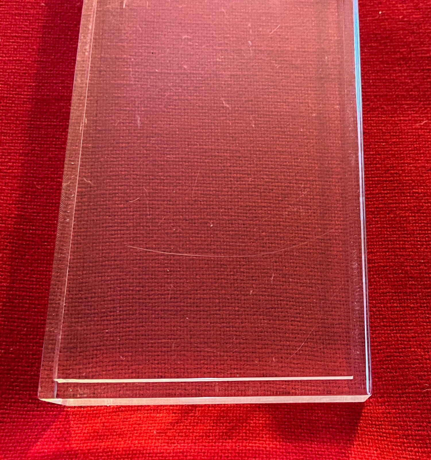 Clear Acrylic Lucite Rectangular Display Stand Base Block Brick Cube 9″ x 4″