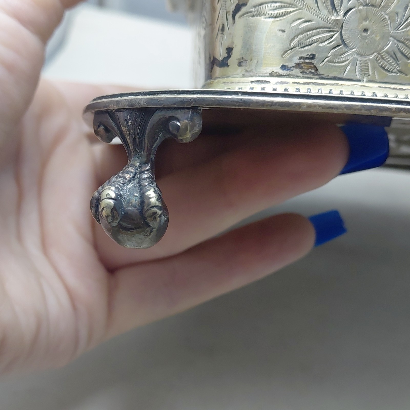 Hukin & Heath Silverplate Victorian Floral Art Nouveau Footed Dish w/ Lid